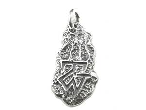 ☆美品 定価￥38,500 本物 正規品 トラヴィスワーカー 美品 Hammered Tw Logo Dog Tag ハンマード Tw ロゴ ペンダントトップ シルバー925☆