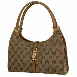 【在庫一掃】 グッチ GUCCI GG柄 ジャッキーライン ハンドバッグ ショルダーバッグ GGキャンバス ベージュ 0021068 レディース 【中古】