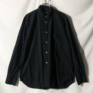 COMME des GARCONS HOMME PLUS コムデギャルソン オム プリュス ポリエステル 縮絨 加工 長袖シャツ ブラック 黒 AD2020 L 検 ヴィンテージ