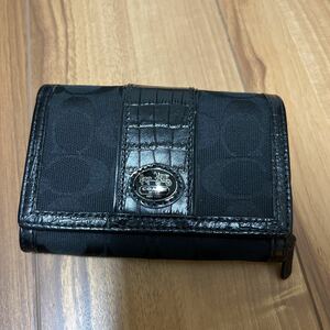 【G4】COACH コーチ ブラック 財布 ジャンク品