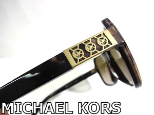 X4D036■本物■ マイケルコース MICHAEL KORS ブラウンモザイク柄&ゴールド色デザイン サングラス メガネ 眼鏡 メガネフレーム