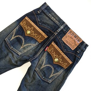 EDWIN エドウィン XVS403 ユーズド加工 ジーンズ デニム メンズ ジーパン Gパン DENIM エドウイン 26 チェーンステッチ