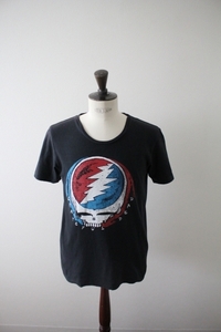 【JACKSON MATISSE×GRATEFUL DEAD 】ジャクソンマティス　Tシャツ　コラボ　クロ　半袖　USED加工　グレイトフル・デッド　スカル