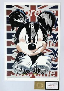 DEATH NYC アートポスター 世界限定100枚 ミッキーマウス Micke アンディウォーホル シュプリーム イギリス 国旗 ヴィトン 現代アート 