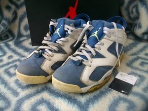 NIKE AIR JORDAN 6 RETRO LOW 31.5cm US13.5 白青 美品？ NBA シカゴ ブルズ エア マイケル ジョーダン ６ Ⅵ Chicago Bulls