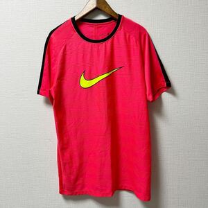 NIKE ナイキ 半袖Tシャツ プラクティスシャツ Lサイズ 蛍光 ポリエステル