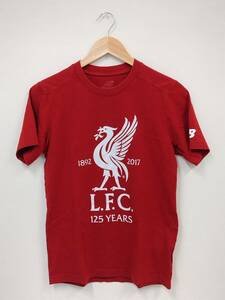 リバプールFC Tシャツ 赤 Liverpool FC LFC サイズS 125周年【2-767】