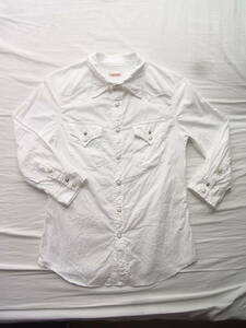 KAPITAL キャピタル　ホワイト無地　七分袖　ウエスタンシャツ　サイズ 0 日本製