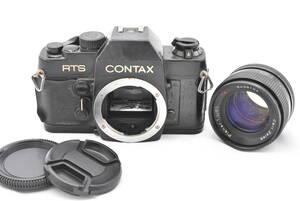 【動作未確認ジャンク】コンタックス Contax RTS 一眼レフフィルムカメラ ボディ + Carl Zeiss Planar 50mm F1.4 T* AEJ レンズ (t6046)