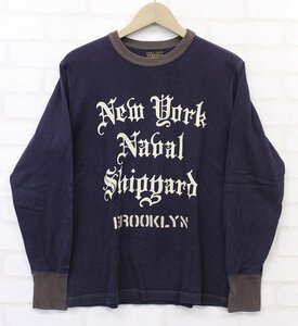 2T6626■フリーホイーラーズ 長袖Tシャツ USN NEW YORK NAVAL SHIPYARD FREEWHEELERS