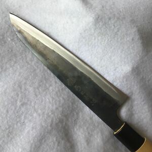 《新品 土佐打刃物 送料無料》和式スジ引6寸両刃黒打包丁・古式鍛造青紙1号絞り打・刀の様に大変研ぎ易く刃付し易く製作して有ります。 