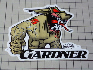 希少 正規品 GARDNER ステッカー 当時物 (120×85mm/ NSR RVF VFR CBR 等に如何ですか) Wayne Gardner ワインガードナー アングリードッグ