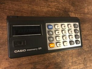 SS-3412■送料込■CASIO memory-8R 計算機 電卓 計算 事務 店舗 Y-811 レトロ アンティーク 112g●ジャンク品/くATら