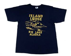 美品 90s ＵＳＡ製ビンテージチャンピオンＴシャツ M アラスカ ISLAND RODGE BIG LAKE ALASKA 