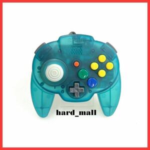 【美品】HORI　ホリパッドミニ64　コントローラー　ホリパッド　NINTENDO64　ニンテンドー64　任天堂64　オーシャンブルー　クリアブルー