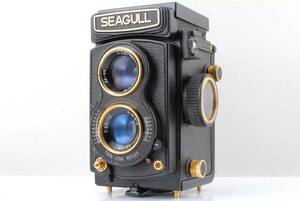 【美品 保障付 動作確認済】Seagull 4A-107 Limited Edition Gold TLR Body w/75mm 3.5 Lens シーガル 二眼レフ フィルムカメラ #Q7348