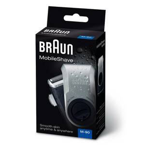 ☆新品未使用品!!☆BRAUN MobileShave ブラウン モバイルメンズ電気シェーバー M-90 水洗い可!!☆長野県上田市より!!直接の引き取りOK!!☆