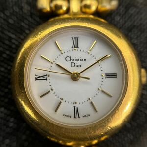 Christian Dior クリスチャンディオール クォーツ ゴールドカラー 腕時計 時計 不動品 240419 ◎インボイス対応可◎