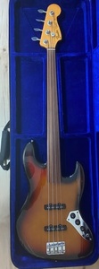 フレットレス■送料無料■フェンダージャパン フレットレスベース フジゲン Vintage Rare Fender Japan Bass/セミハードケース付■