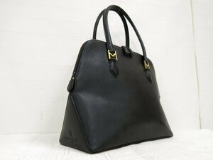 ◆美品◆MORABITO モラビト◆カーフ レザー 本革◆ハンド バッグ◆ブラック ゴールド金具◆ヴィンテージ◆腕掛け◆A4 収納◆A4727