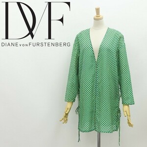 ◆DIANE von FURSTENBERG ダイアンフォン ファステンバーグ 総柄 サイドスリットリボン チュニック トップス