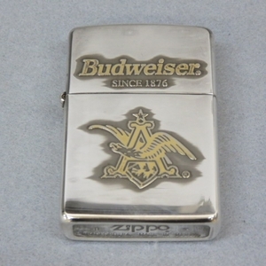 RKO404★ZIPPO ジッポー Budweiser/バドワイザー 古美仕上げ メタル貼り 1994年製　未使用★A