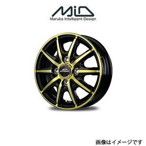 MID シュナイダー RX10-K アルミホイール 1本 ピノ 24系(12×3.5B 4-100 INSET42 ブラックポリッシュ/クリスタルゴールドクリア)SCHNEIDER