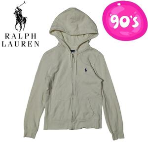 RALPH LAUREN SPORT オフホワイト ポニー ジップパーカー ラルフローレンスポーツ フーディ