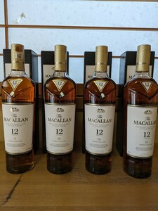 ４本セット　マッカラン12年 シェリーオークカスク シングルモルト MACALLAN カートン付き