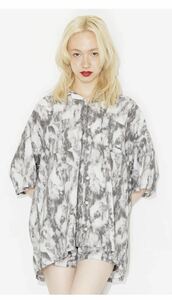 x-girlシャツMARBLE PRINT OPEN COLLAR SHIRTエックスガールシャツ