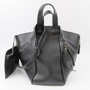 41123★1円スタート★LOEWE ロエベ 中極美品 ハンモックバッグラージ 2WAY ショルダーバッグ ハンドバッグ レザー ブラック