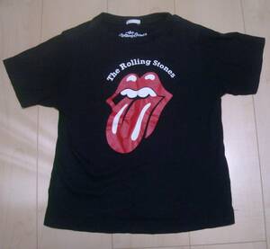 美品★The Rolling Stones（ザローリングストーンズ）☆ジュニア☆半袖tシャツ☆GU☆色はブラック☆サイズ130☆綿100%