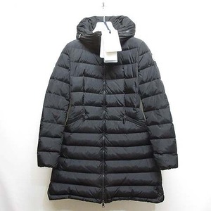 モンクレール MONCLER フラメッテ FLAMMETTE ダウン コート 0 黒 ブラック ジップアップ ワッペン フード収納 国内正規品 レディース