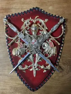 西洋刀剣の盾 西洋武具風壁掛け  中世の騎士 紋章