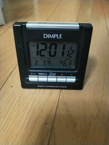 DIMPLE デジタル 電波時計 RADIO CONTROLLED CLOCK 正常稼働