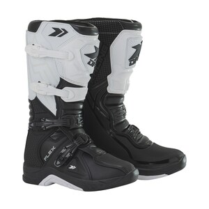 DFG DG0400-102-039 フレックスブーツ ブラック/ホワイト 25.0cm バイクオフロード 靴 通気性