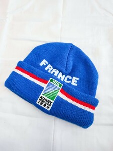 RUGBY WORLD CUP 1999 ニット帽 ニットキャップ ラグビー ワールドカップ FRANCE 当時物 コレクション レア iRB フランス(021408)