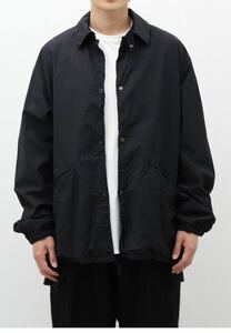 size3 23aw COMOLI / コモリ コットンナイロン コーチジャケットブラック 黒 ¥107,800税込