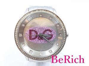 ドルチェ ＆ ガッパーナ Dolce & Gabbana レディース 腕時計 シルバー ピンク 文字盤 シルバー SS ラインストーン 【中古】 bt2634