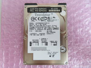 HGST 日立 IC25N040ATCS05 (40G 9.5mm 5400rpm)