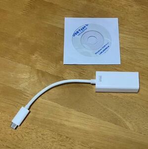 サンワサプライ　LAN-ADURCM Gigabit対応USB TypeC LANアダプタ(Mac用) ホワイト