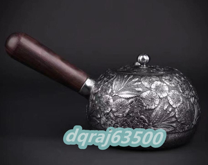 高品質 ★砂鉄 鉄壺 コーティングなし 手作り鉄 やかんを沸かす お茶の道具 600ML