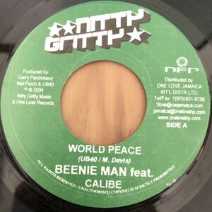 送料無料★レア UB40演奏の極上トラック!! WORLD PEACE / BEENIE MAN feat. CALIBE★試聴あり