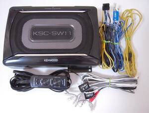 ☆KENWOOD/ケンウッド☆サブウーファー☆KSC-SW11☆リモコン、配線付☆美品☆アンプ内臓ウーファー☆チューンナップウーファー☆