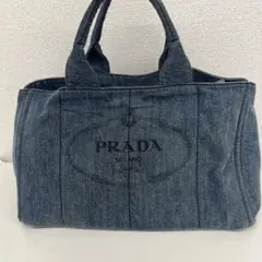 PRADA プラダ　デニム　カナパ　ハンドバッグ