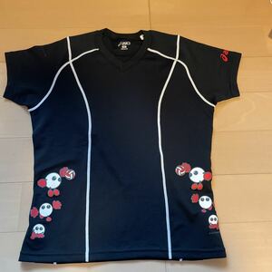 送料無料　asics アシックス　バレーボール半袖Tシャツ 黒ブラック　サイズS(レディース) バボちゃん 送料込み