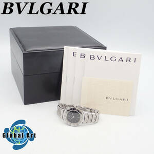 え05062/BVLGARI ブルガリ/ブルガリブルガリ/クオーツ/レディース腕時計/文字盤 ブラック/箱・取扱説明書付