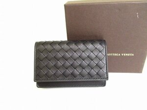 【未使用保管品】 ボッテガヴェネタ BOTTEGA VENETA イントレチャート カーフスキン 名刺入れ カードケース メンズ レディース