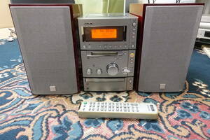SONY ミニコンポ　CMT-J500（HCD-CP505） MD CD カセットテープ＋DENON　スピーカー付き　メンテ済み　動作確認済み