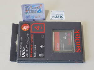 ◆カメラ2240◆ コンパクトフラッシュ（CFカード） 4GB　未使用品 SanDisk サンディスク ～iiitomo～